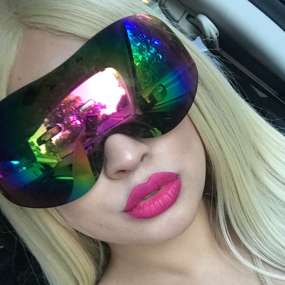 Futuristic Rainbow Visor Sunglasses - image 4
